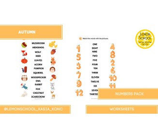 AUTUMN BIG PACK -NUMBERS , FOREST ANIMALS, CLOTHES, ACTIONS