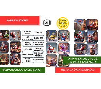 SANTA'S STORY HISTORIA ŚWIĄTECZNA KARTY DO KONWERSACJI POMYSŁY NA ZABAWY